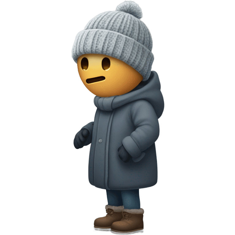 Freezing walking outside emoji