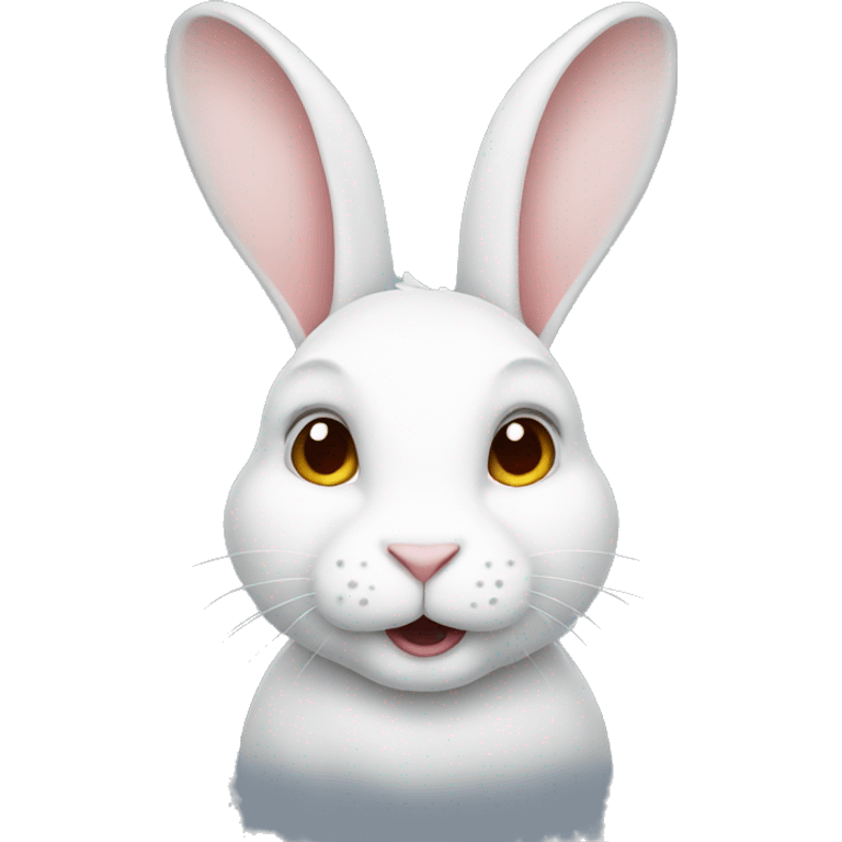 White rabbit with small ears emoji