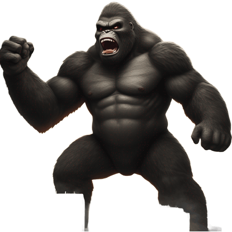 King Kong fighting Godzilla  emoji