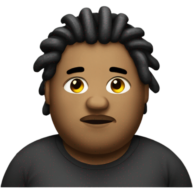 Fat person with dreads emoji