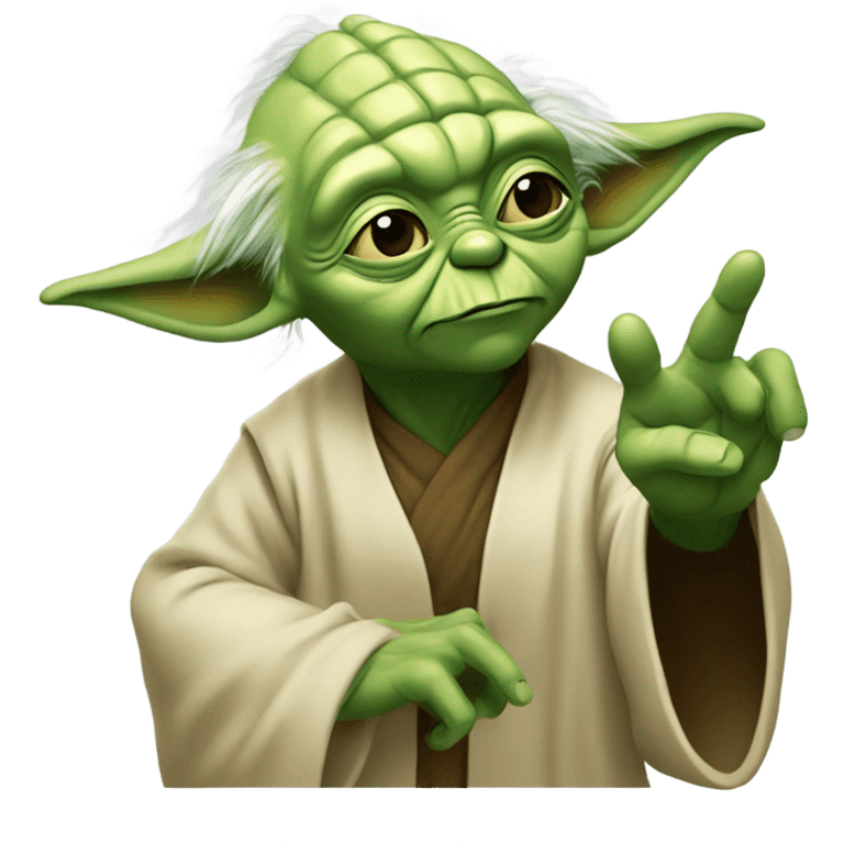 yoda flipping the bird emoji