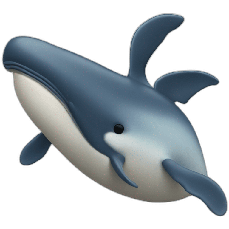 A whale with a horn emoji