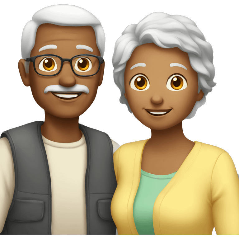 grandparents and grandchild emoji