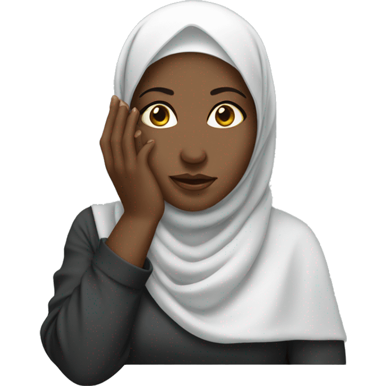 African muslimah face palm emoji