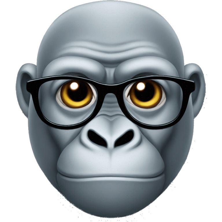 Gorilla with glasses emoji