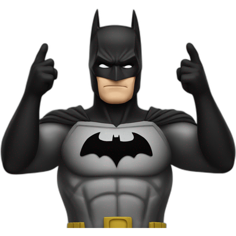 batman salute gesture emoji