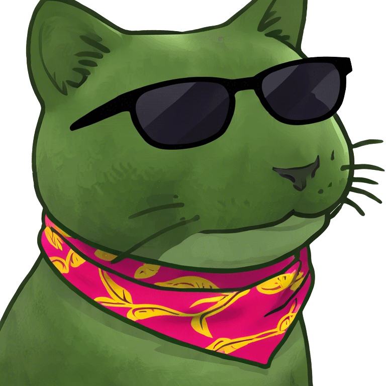 Cat with sunglasses emoji