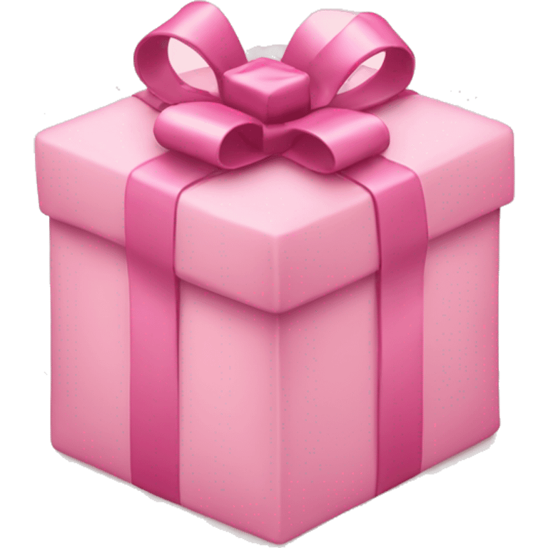 soft pink christmas three with pink gift around it emoji