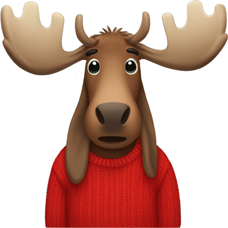 Moose wearing a red sweater  emoji