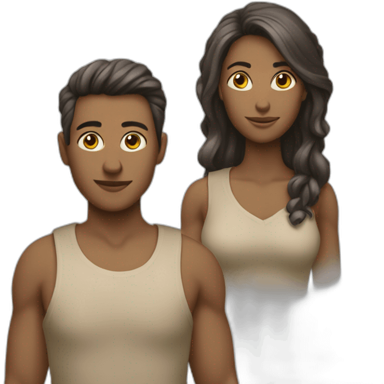 Homme sur femme emoji