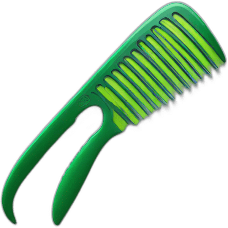 comb for hair green emoji