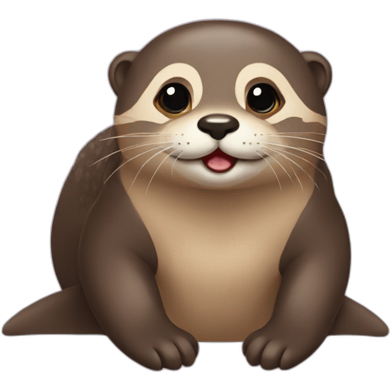 Loutre sur chat emoji