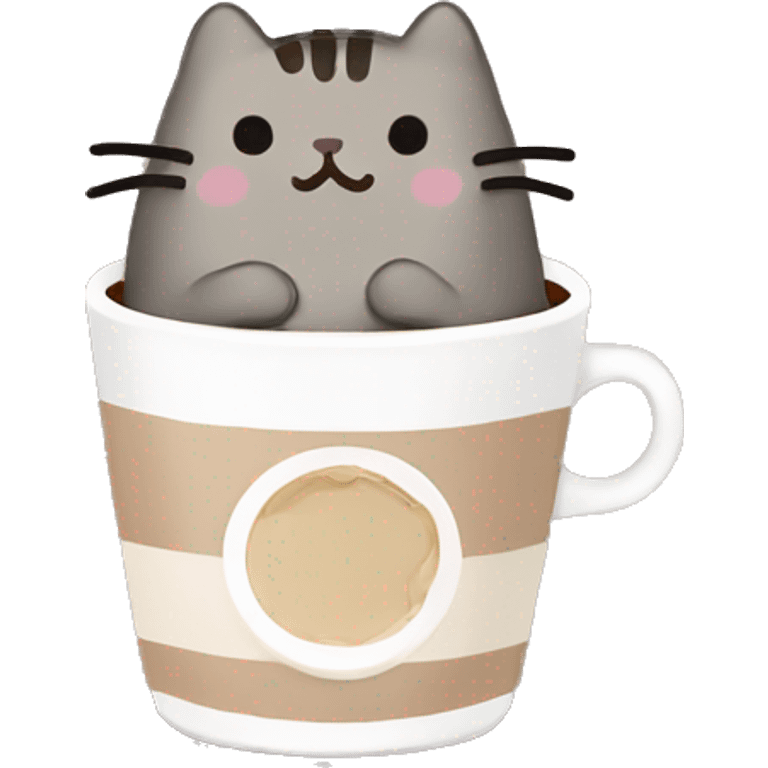 Pusheen with coffee  emoji