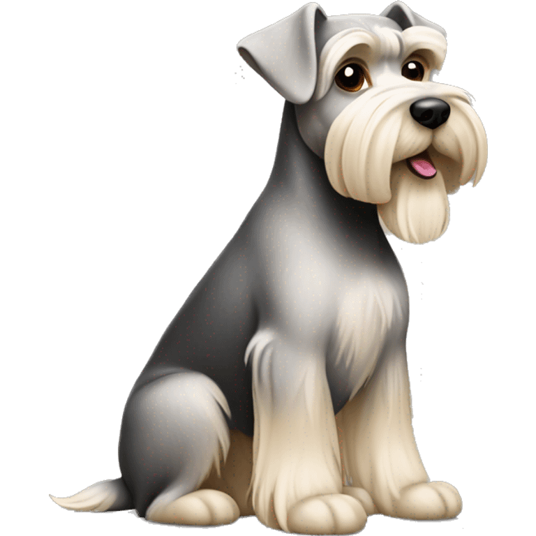 blonde sitting schnauzer  emoji