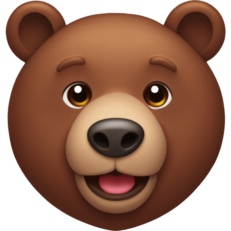 Brown bear with heart eyes emoji