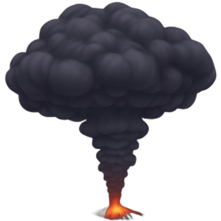 dark tornado volcano emoji