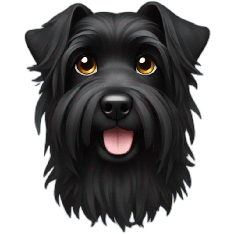 long haired black terrier emoji