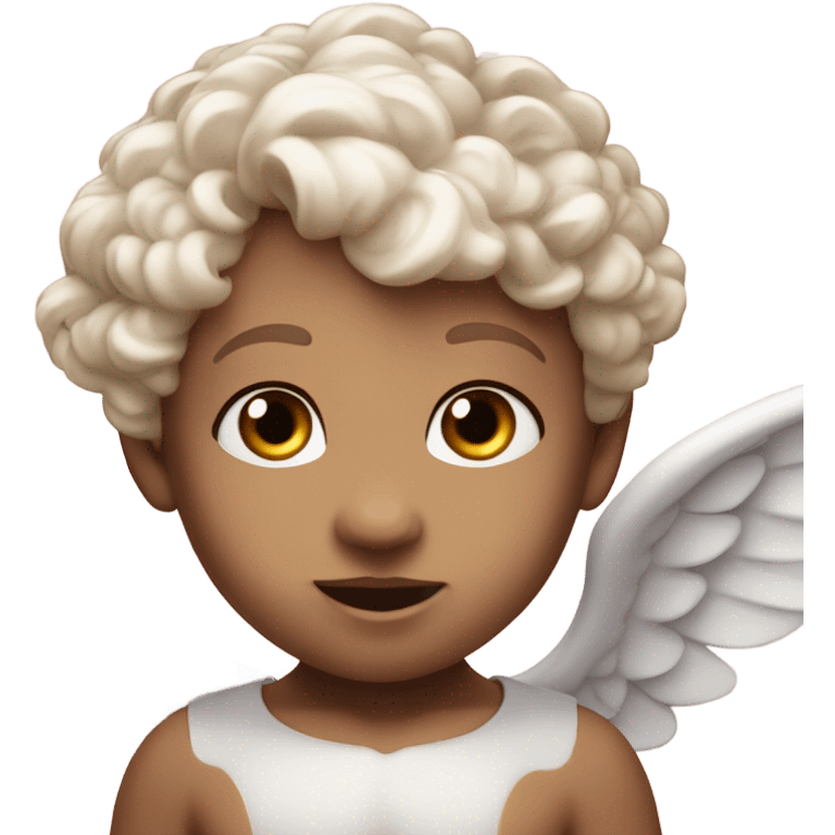 Cupid face wings emoji