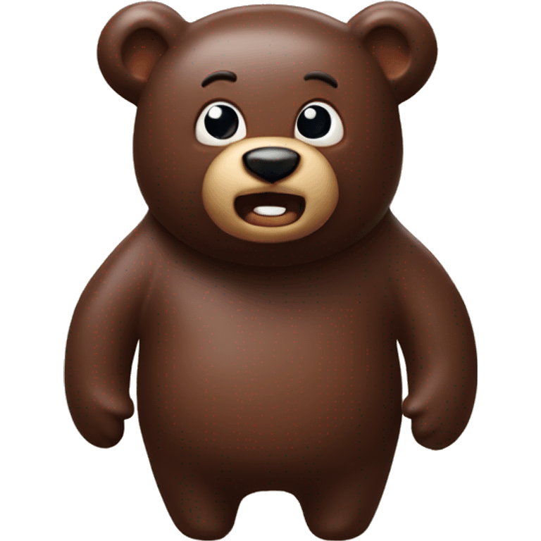 Chocolate bear with bite mark out of his ear emoji