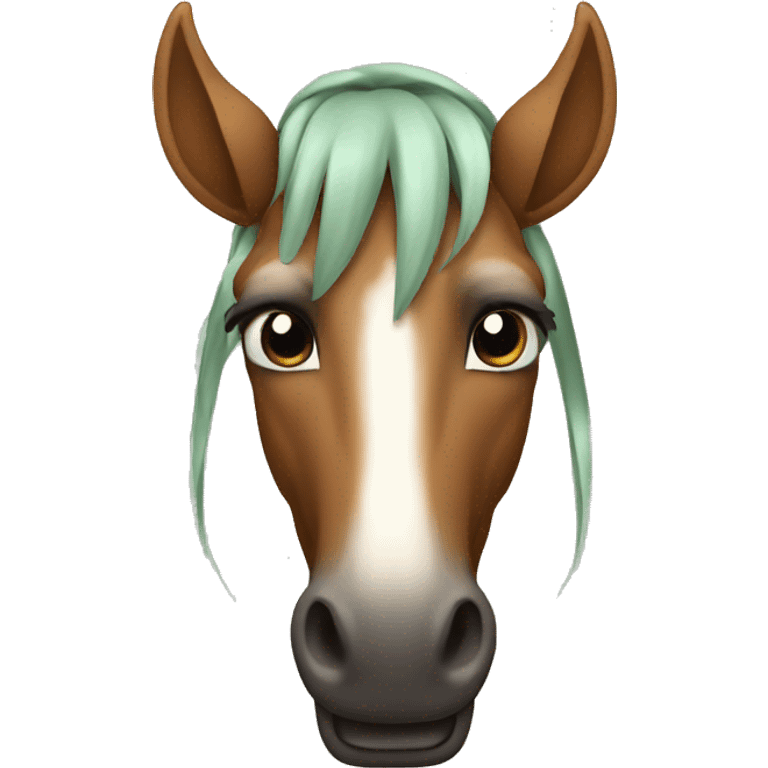 Horse wearing elf ears emoji