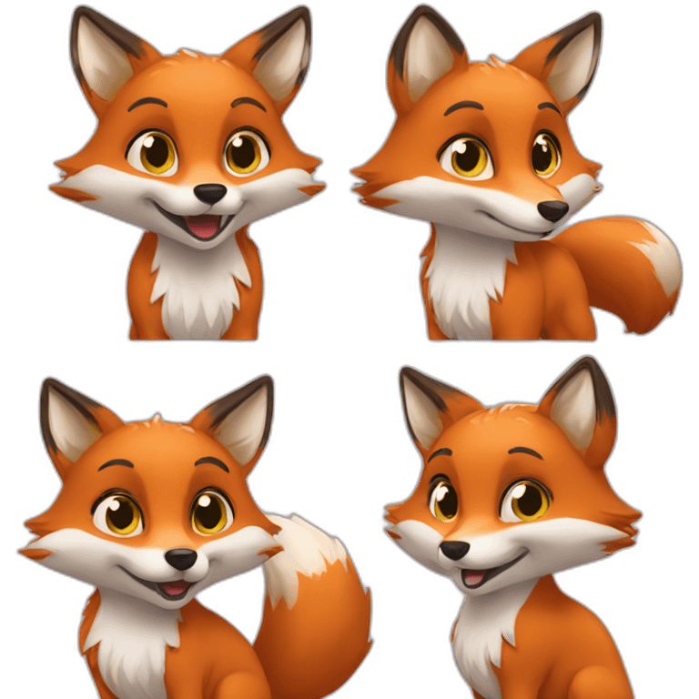 five foxes emoji