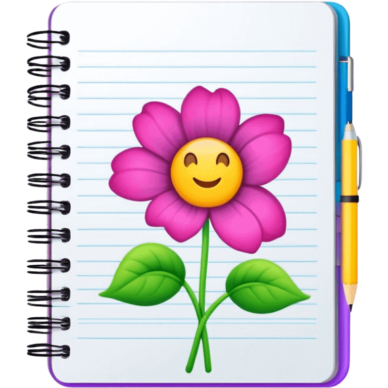 flower notebook emoji