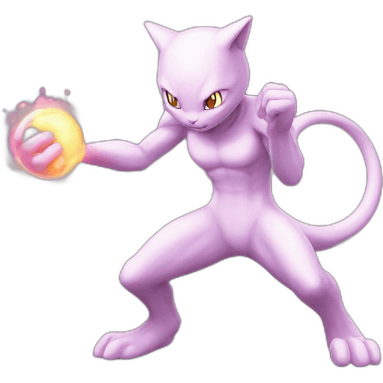 Mewtwo fight Mew emoji