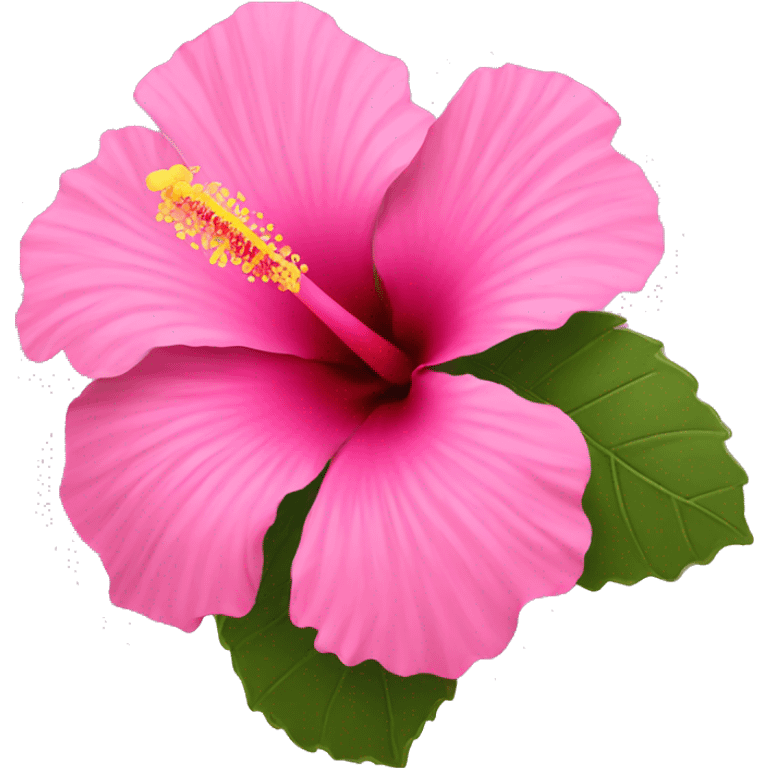 pink hibiscus flower  emoji