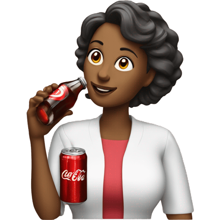 Mom drinking Coke cola emoji