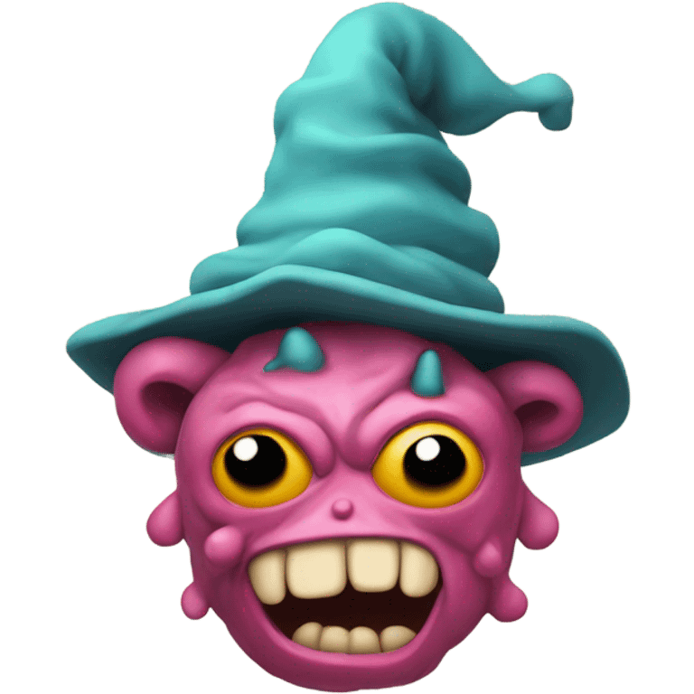 fleshy monstrosity unknown to mankind (with a silly hat!!) emoji