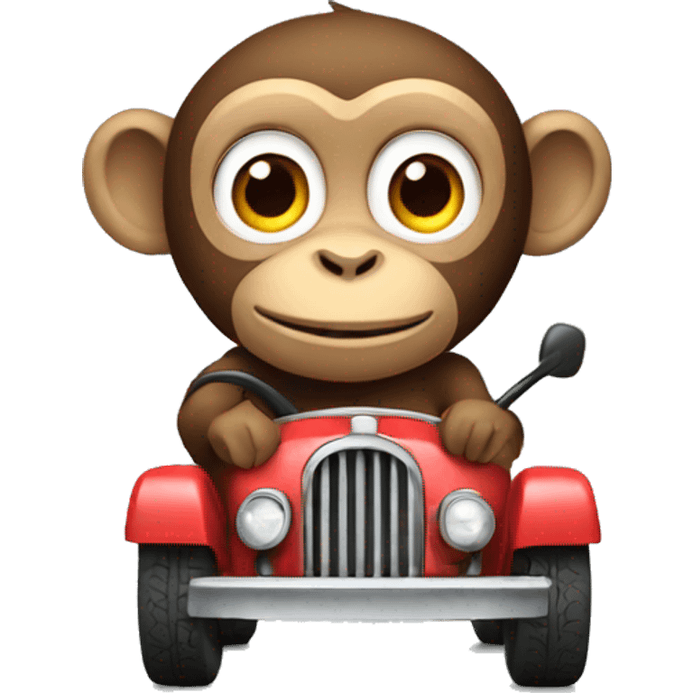 monkey driving car emoji