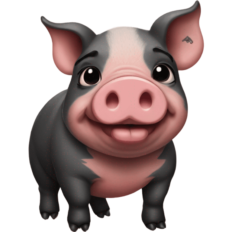 Pig with tattoos emoji