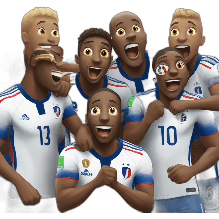 French football team winning world cup emoji