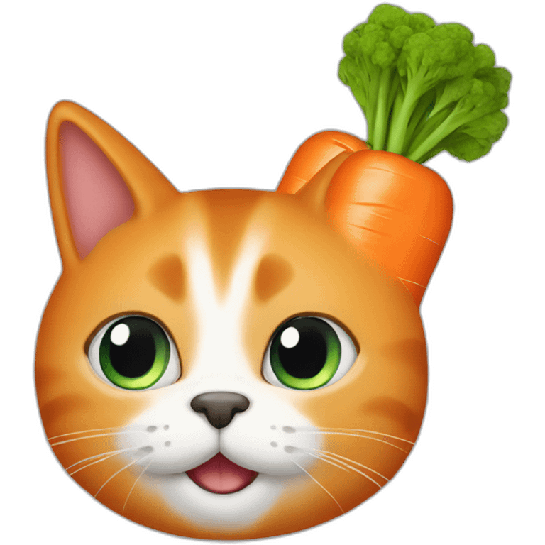 Cat carrot emoji