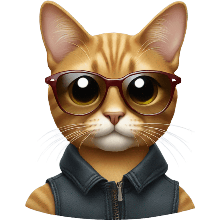 Cat with sunglasses emoji