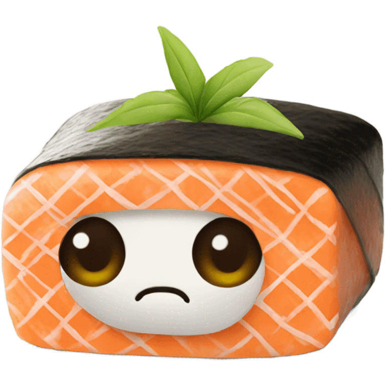 Sushi with face emoji