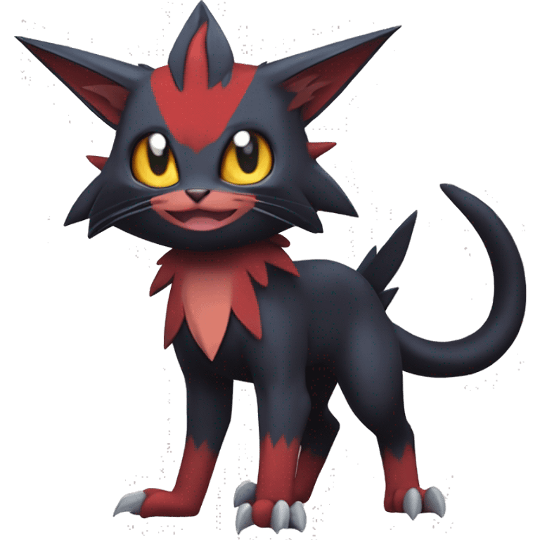 Edgy Cute Cool Kawaii Litten-Noivern-Zoroark-Torracat-Noibat-Pokémon Full Body emoji