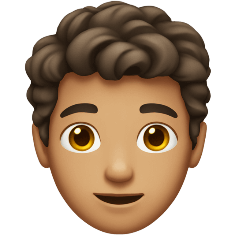 brunette boy with tan skin with stuble emoji