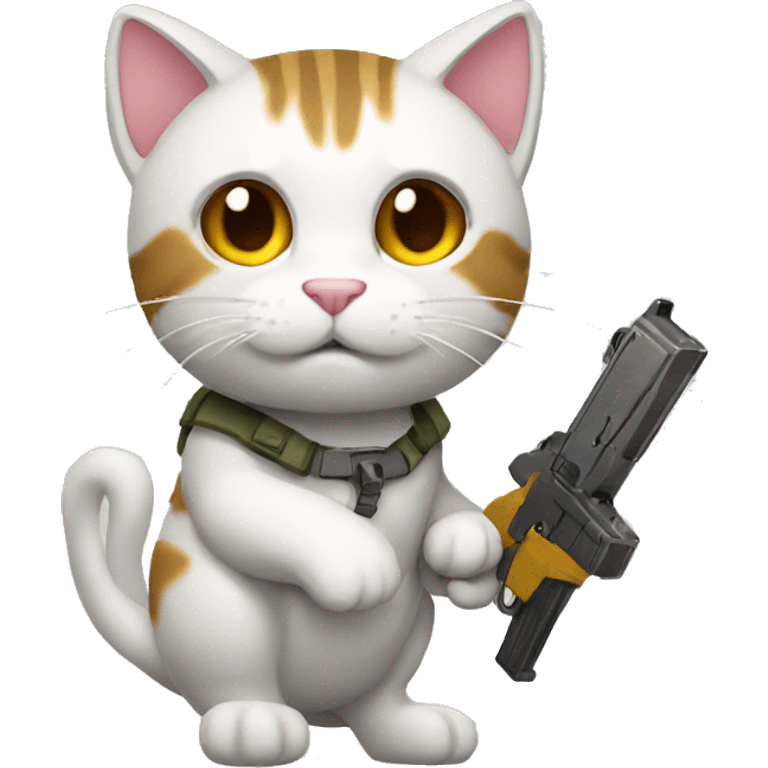 Gato con arma emoji