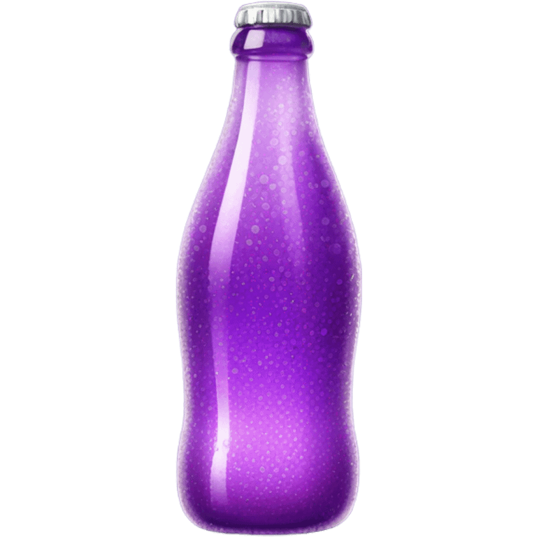 purple bubbly soda bottle emoji