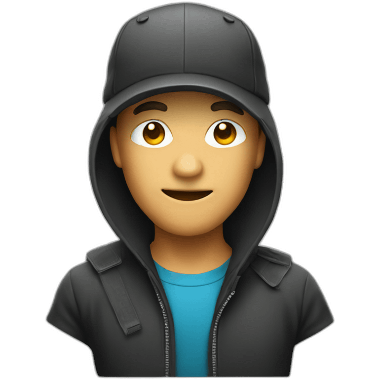 Hacker with a cap emoji