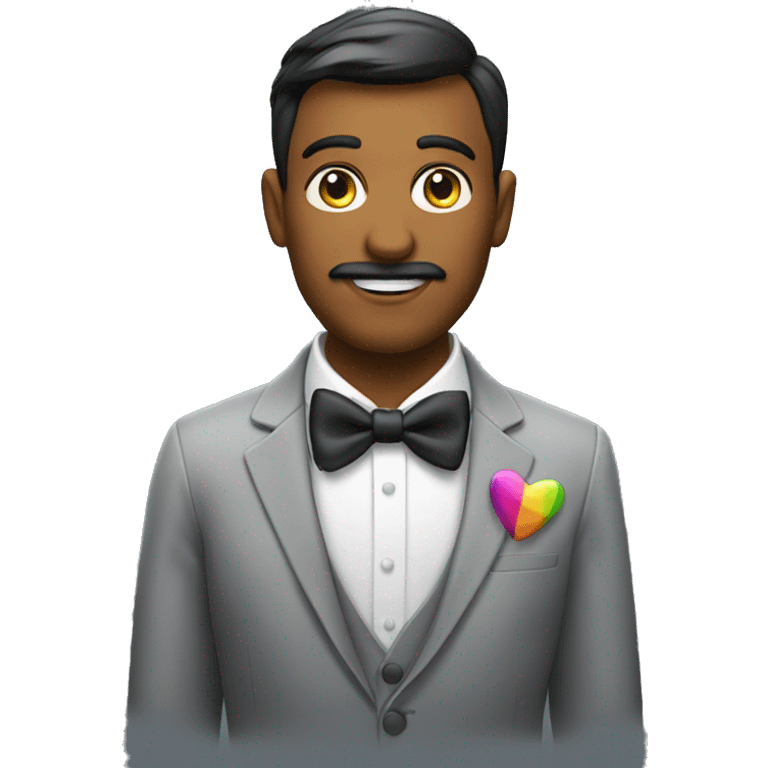 a Gay headhunter with bow tie emoji