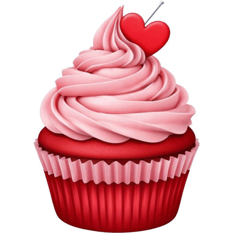 Happy Valentine’s Day cupcake emoji