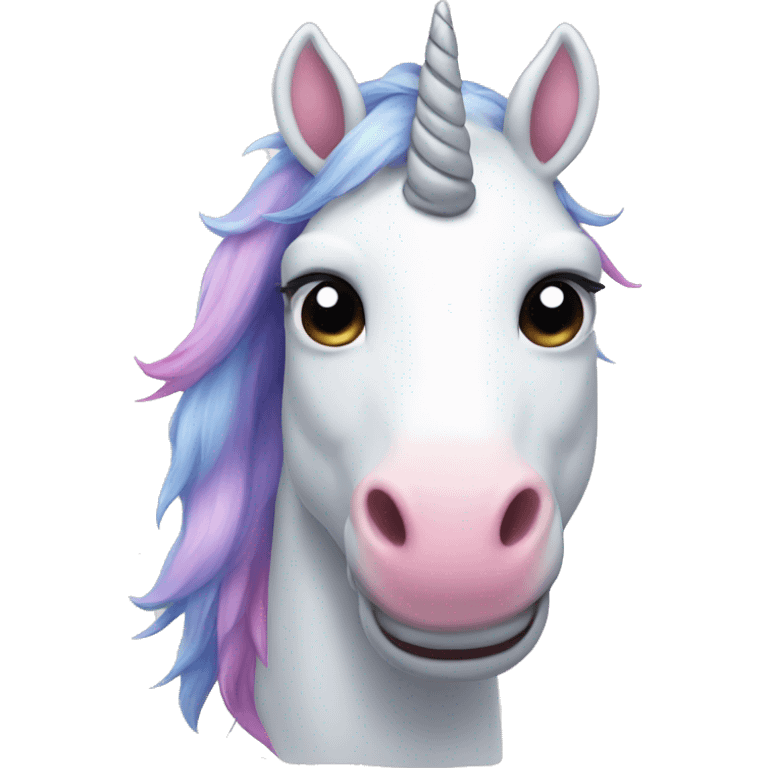 Unicorn with bear face emoji