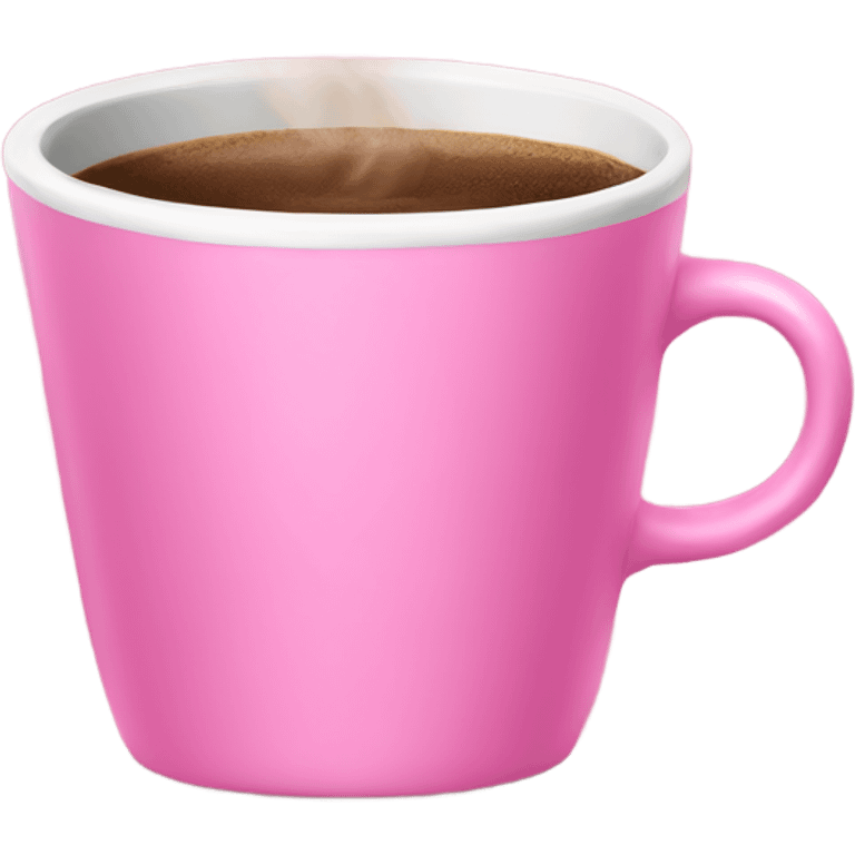 Coffee in a pink mug emoji