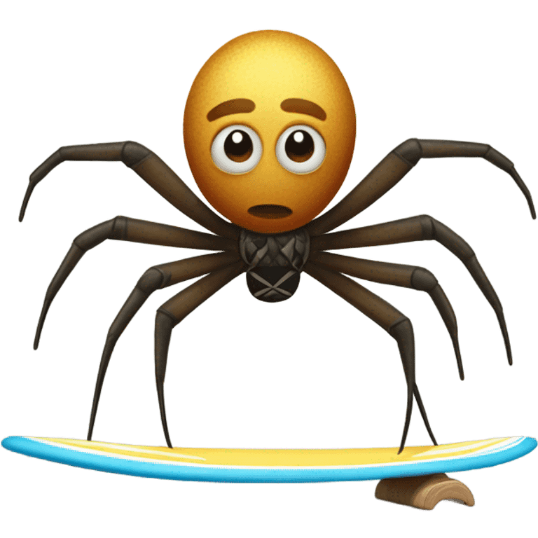 A spider on a surfboard  emoji