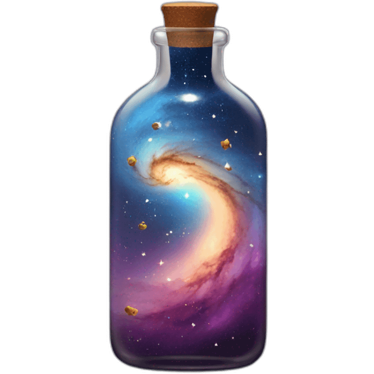 Galaxy in a bottle emoji