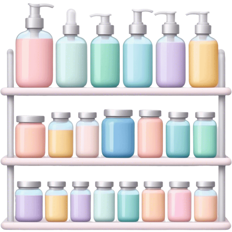 A pastel skincare shelf emoji