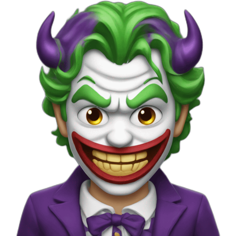 Devil with jocker face emoji