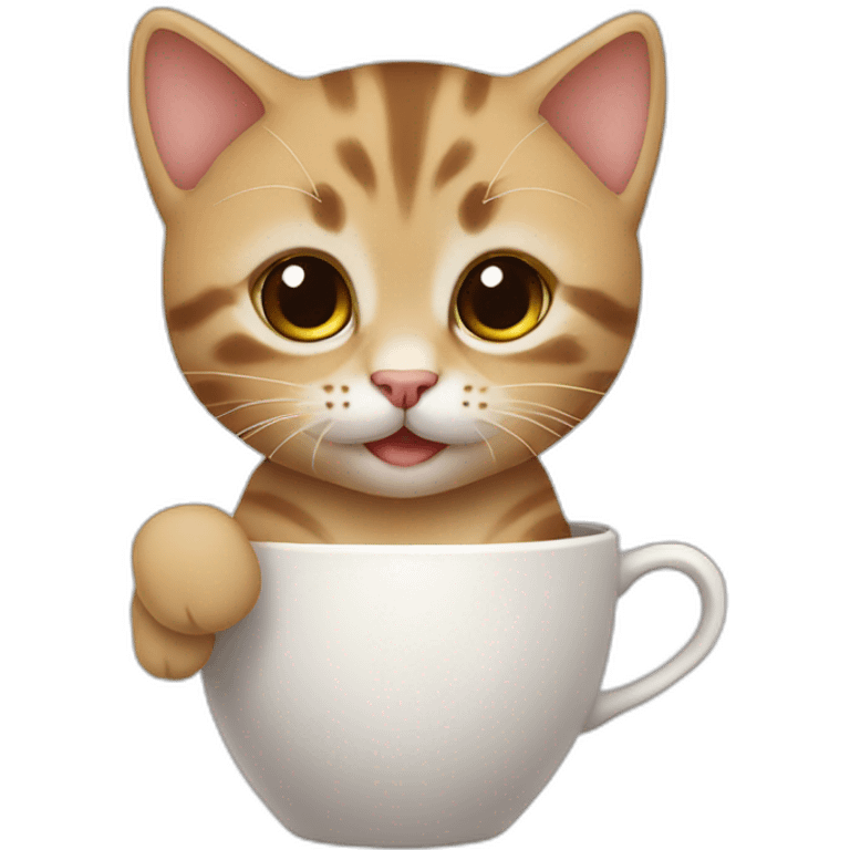 Kitten the barista emoji